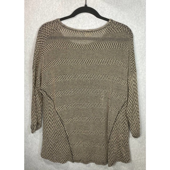 Anthropologie Blu Pepper Womens SZ M Knit hi low Sweater Cream Tan - Picture 3 of 3